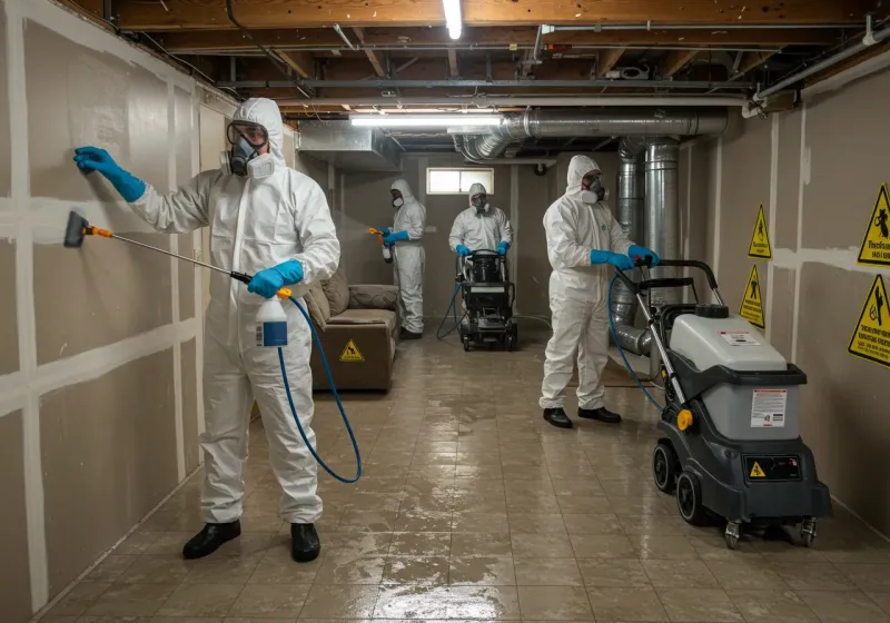 Basement Moisture Removal and Structural Drying process in Detroit, MI